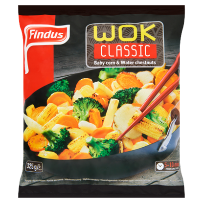 Findus Wok Classic gyorsfagyasztott enyhén fűszerezett wok zöldségkeverék 325 g