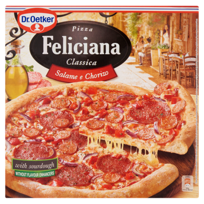 Dr. Oetker Feliciana gyorsfagyasztott pizza Chorizo szalámival és szalámival 320 g