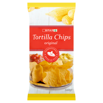 SPAR Tortilla Chips gluténmentes sós kukoricás snack 200 g