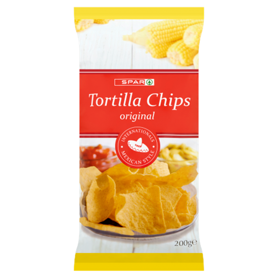 SPAR Tortilla Chips gluténmentes sós kukoricás snack 200 g