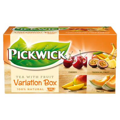 Pickwick Variációk 4 féle gyümölcsízű fekete tea 20 filter 30 g