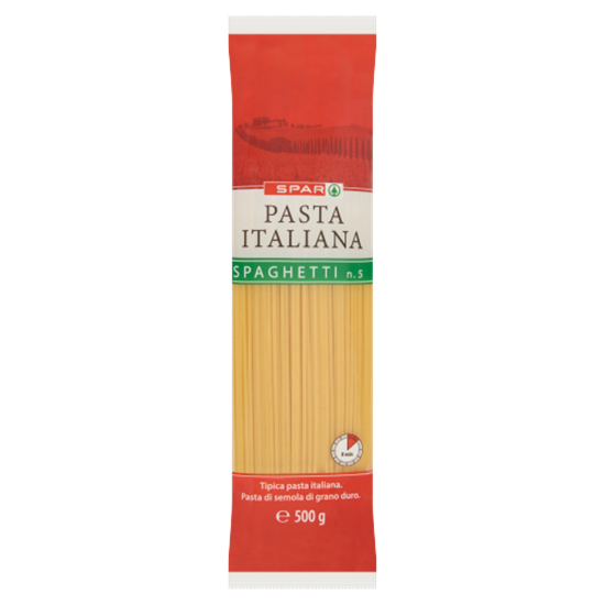 SPAR Pasta Italiana Spaghetti n. 5 durumbúzadarából készült száraztészta 500 g