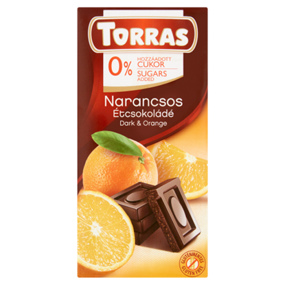Torras narancsos étcsokoládé édesítőszerrel 75 g