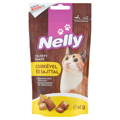 Nelly töltött snack csirkével és sajttal macskák számára 60 g