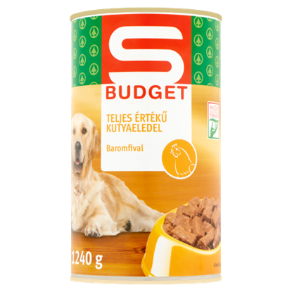 S-Budget teljes értékű kutyaeledel baromfival 1240 g