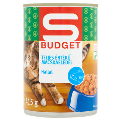 S-Budget teljes értékű macskaeledel hallal 415 g