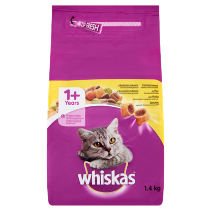 Whiskas száraz állateledel macskák számára csirkehússal 1,4 kg