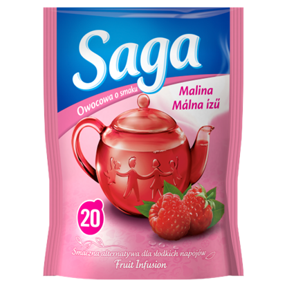 Saga málna ízű gyümölcstea 20 filter