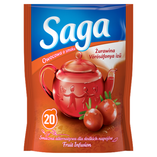 Saga vörösáfonya ízű gyümölcstea 20 filter
