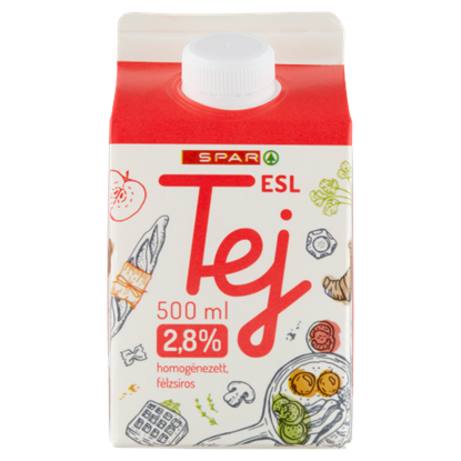 SPAR ESL félzsíros tej 2,8% 500 ml