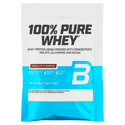 BioTechUSA 100% Pure Whey csokoládé ízű fehérje italpor cukrokkal és édesítőszerekkel 28 g