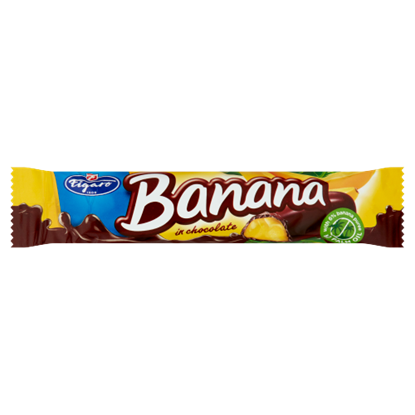 Figaro étcsokoládéval bevont banános habos zselé szelet 25 g