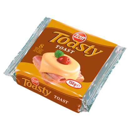 Zott Toasty Toast zsíros ömlesztett sajt 8 x 18,75 g (150 g)