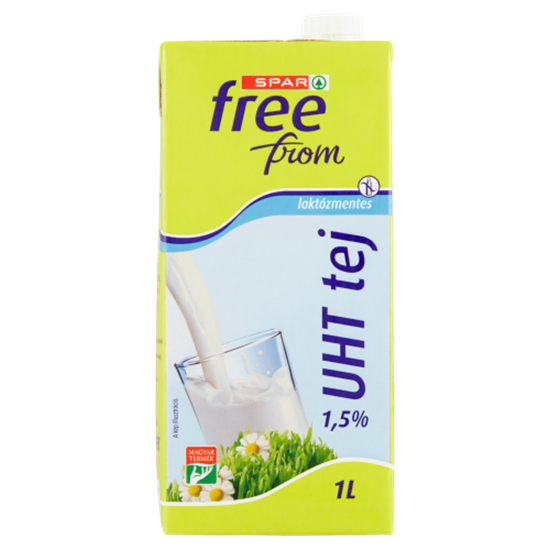 SPAR free from UHT laktózmentes, zsírszegény tej 1,5% 1 l