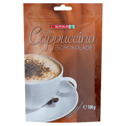 SPAR Cappuccino csokoládé ízű instant italpor gabona-kivonattal és instant kávéval 100 g