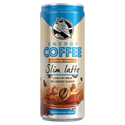 Energy Coffee Slim Latte UHT Bourbon vanília ízű zsírszegény kávés tejital édesítőszerekkel 250 ml