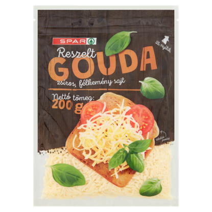 SPAR Gouda reszelt zsíros félkemény sajt 200 g