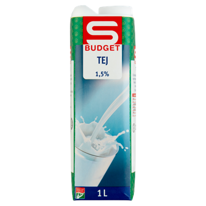 S-Budget ESL zsírszegény tej 1,5% 1 l