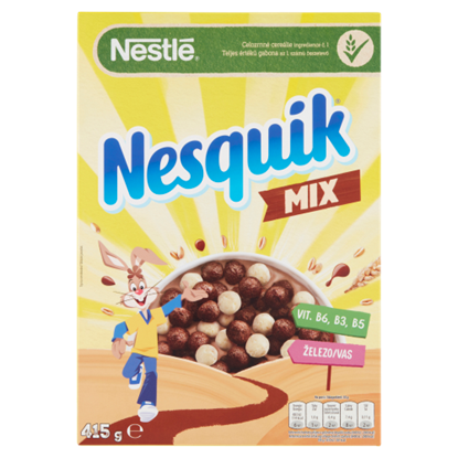 Nesquik Mix kakaós és vaníliaízű, ropogós gabonapehely vitaminokkal, ásványi anyagokkal 415 g
