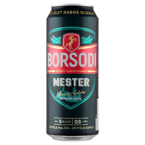 Borsodi Mester minőségi világos sör 5% 0,5 l