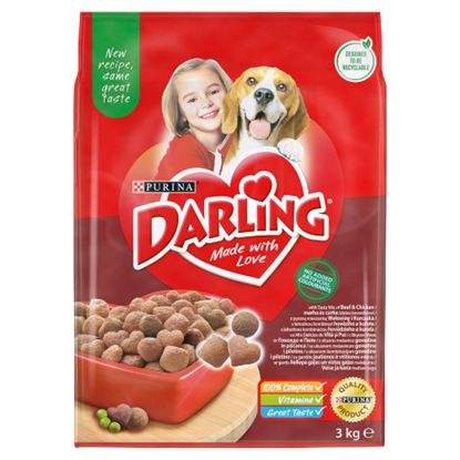 Darling teljes értékű állateledel felnőtt kutyák számára marhával 3 kg