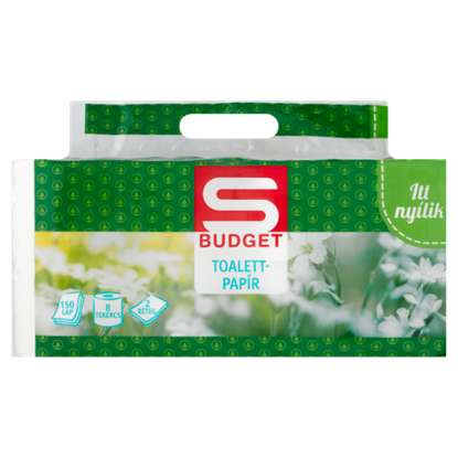 S-Budget toalettpapír 2 rétegű 8 tekercs