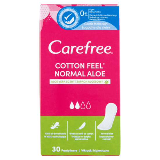 Carefree Cotton Feel Aloe tisztasági betét 30 db
