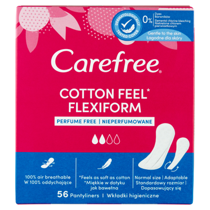 Carefree Cotton Feel Flexiform tisztasági betét 56 db 