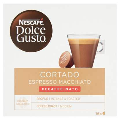 NESCAFÉ Dolce Gusto Cortado Espresso Macchiato koffeinmentes kávékapszula 16 db/16 csésze 99,2 g