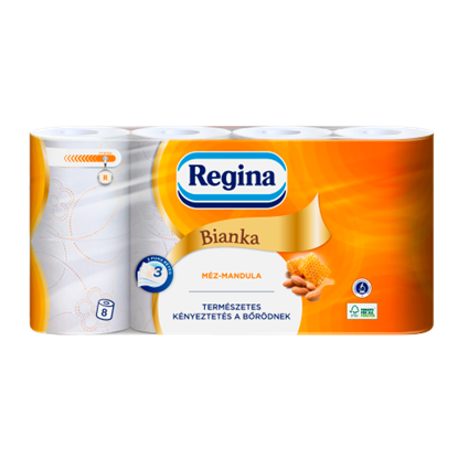 Regina Bianka Méz-Mandula toalettpapír 3 rétegű 8 tekercs