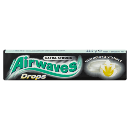Airwaves Drops Extra Strong mézzel töltött mentol-, eukaliptuszízű keménycukorka C-vitaminnal 33,5 g