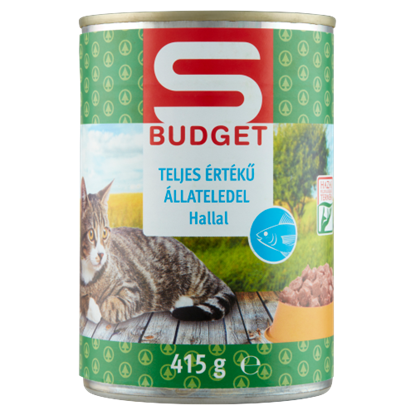 S-Budget teljes értékű macskaeledel hallal 415 g