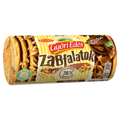 Győri Édes Zabfalatok csokis zabpelyhes, omlós keksz 244 g