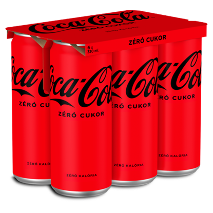 Coca-Cola Zero colaízű energiamentes szénsavas üdítőital édesítőszerekkel 6 x 330 ml