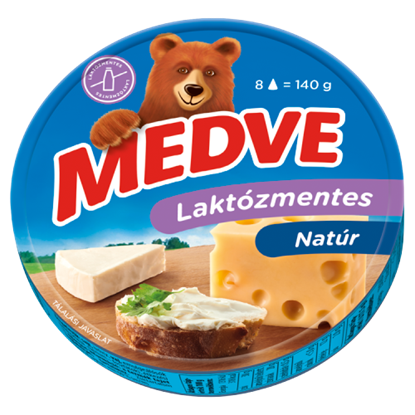 Medve laktózmentes kenhető, zsírdús ömlesztett sajt 8 x 17,5 g (140 g)