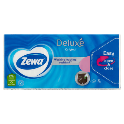 Zewa Deluxe Original illatmentes papír zsebkendő 3 rétegű 90 db