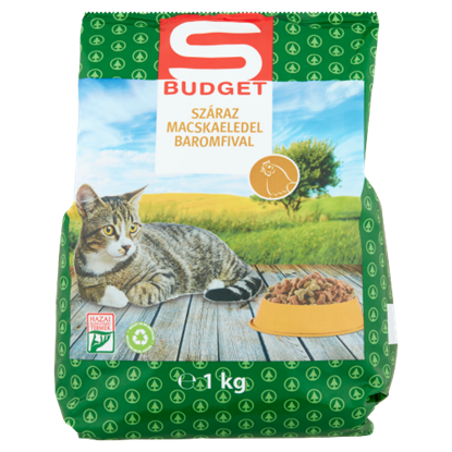 S-Budget teljes értékű száraz állateledel felnőtt macskák számára baromfi ízesítéssel 1 kg
