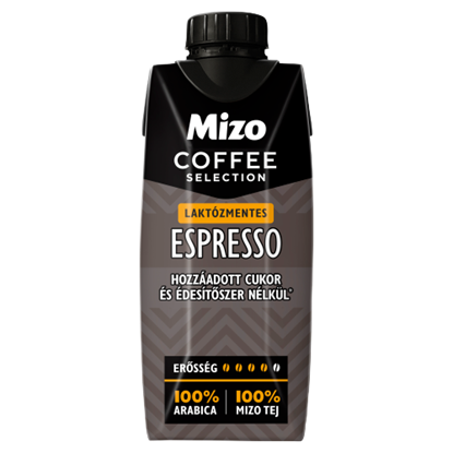 Mizo Coffee Selection Espresso UHT laktózmentes, zsírszegény kávés tej 330 ml