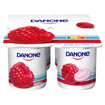 Danone Könnyű és Finom málnaízű, élőflórás, zsírszegény joghurt 4 x 125 g (500 g)