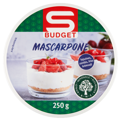 S-Budget Mascarpone tejszínes, zsírdús, friss krémsajt 250 g