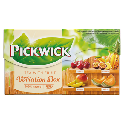 Pickwick Variációk 4 féle gyümölcsízű fekete tea 20 filter 30 g