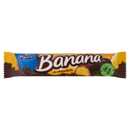 Figaro étcsokoládéval bevont banános habos zselé szelet 25 g
