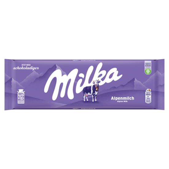 Milka alpesi tej felhasználásával készült tejcsokoládé 270 g