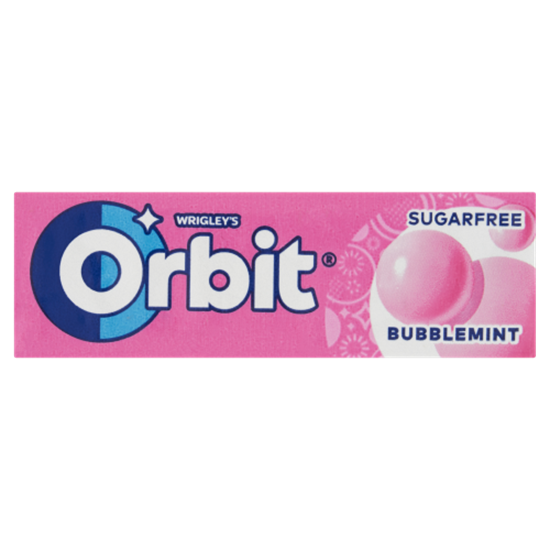 Orbit Bubblemint gyümölcs- és mentaízű cukormentes rágógumi édesítőszerrel 14 g