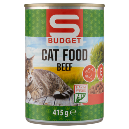 S-Budget teljes értékű állateledel felnőtt macskák számára marhával 415 g