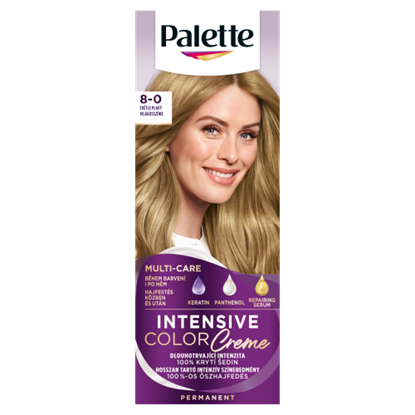 Palette Intensive Color Creme tartós hajfesték 8-0 Világosszőke