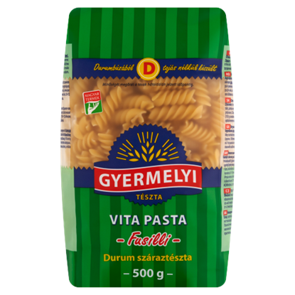 Gyermelyi Vita Pasta Fusilli durum száraztészta 500 g