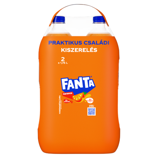 Fanta szénsavas narancsízű üdítőital 2 x 1,75 l