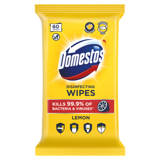 Domestos Lemon higiénikus törlőkendő 60 db