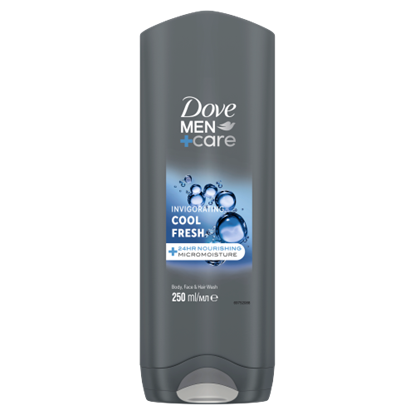 Dove Men+Care Invigorating Cool Fresh tusfürdő testre, arcra, hajra 250 ml